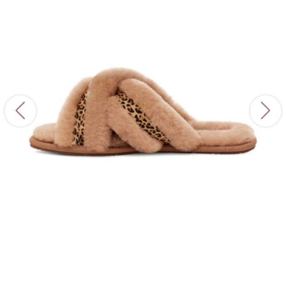 UGG Chestnut Tan Cheetah Speckles Scuffita House Slippers 7 - Picture 5 of 11